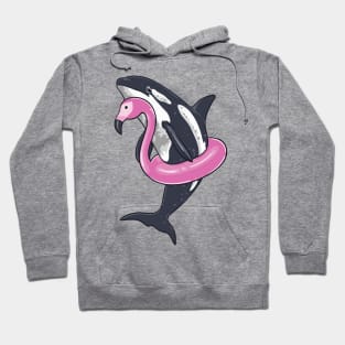 Funny Orca Flamingo Pool Party Men Women Kids Beach Summer Hoodie